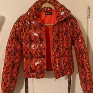 Shane Justin Puffer Jacket - Small , Anaconda Orange